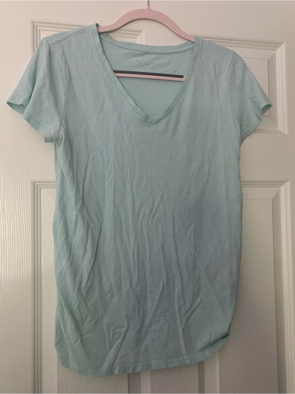 Isabel Maternity by Ingrid & Isabel Light Blue V-Neck Maternity Tee
